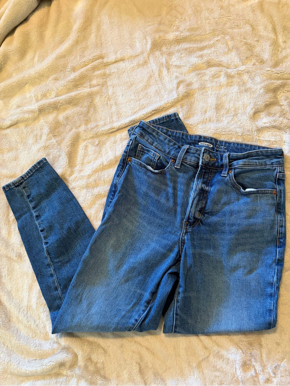 Old navy blue jeans